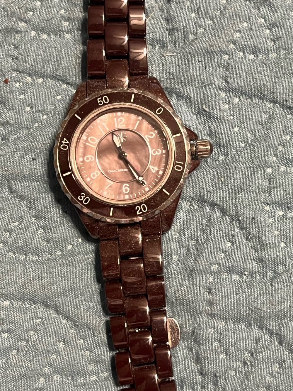 Mauve  Ladies' Link Bracelet Watch with Pink Dial new battery
